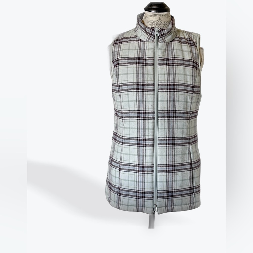 JJill Cozy Flannel Vest